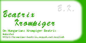 beatrix krompiger business card